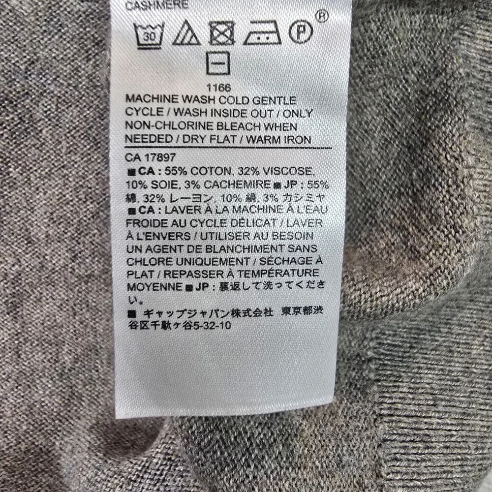 BANANA REPUBLIC Mens Medium Premium Luxe Yarn Crew Neck Gray Sweater